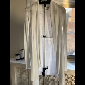 White-ribbed cardigan. Hardly worn.